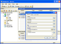 Screenshot of Aurora Password Manager 1.5.4